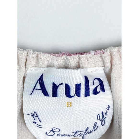 Arula Claire Floral Tiered Maxi Dress 2X Pink Puff Sleeve Coquette Romantic Cute - Picture 10 of 12